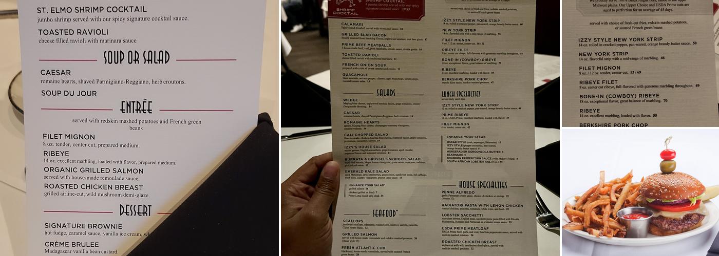 Harry & Izzy's Menu