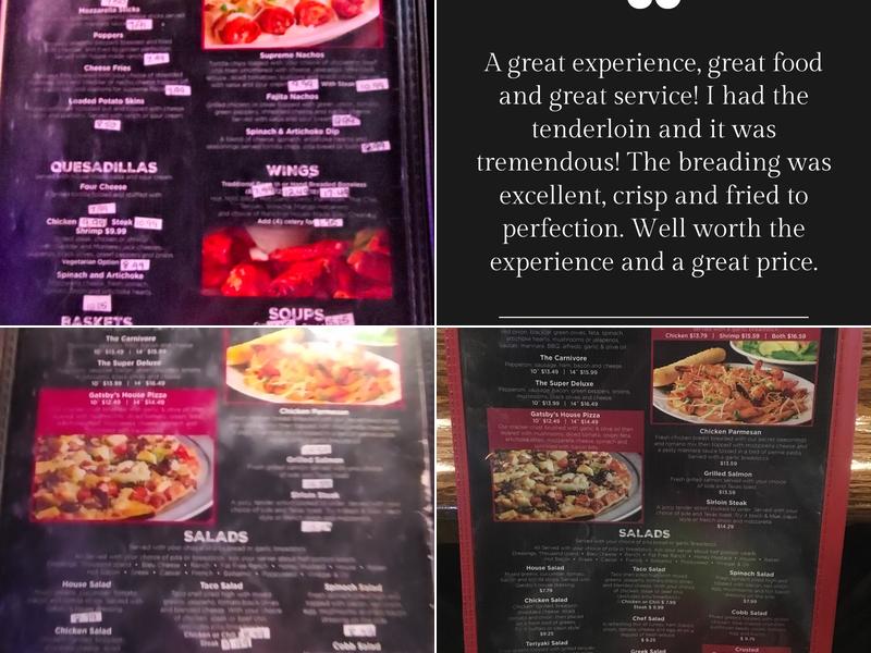 Gatsby's Pub & Grill Menu