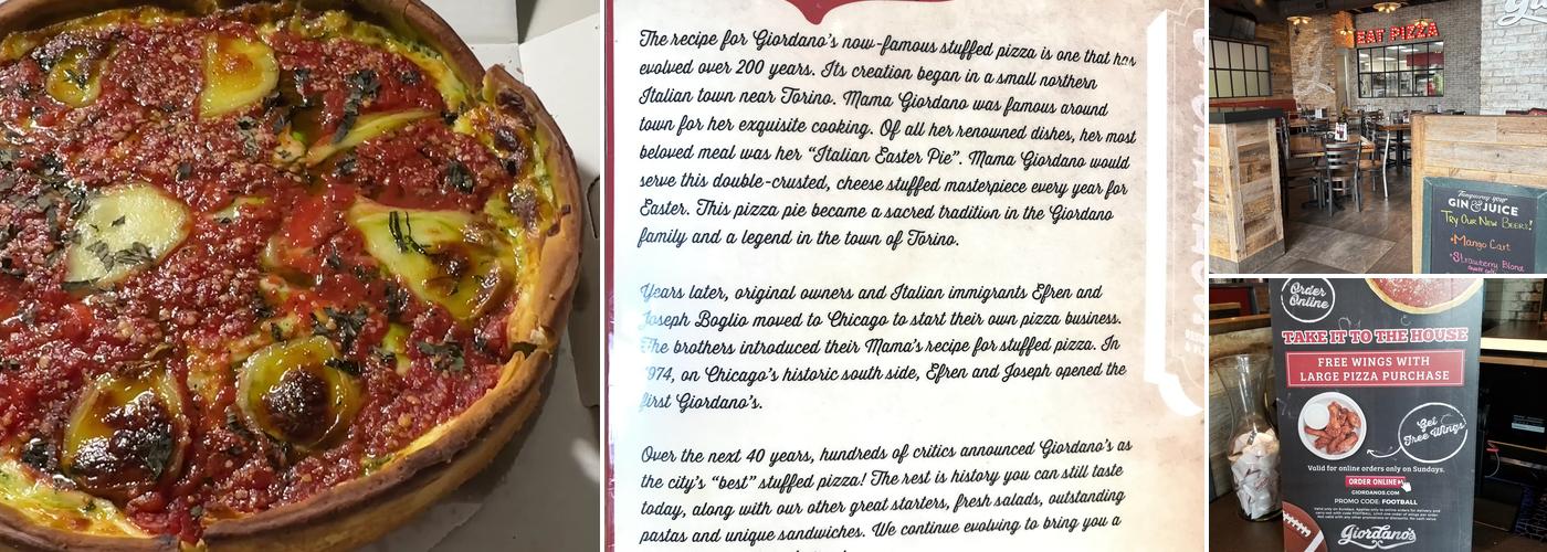 Giordano's Menu