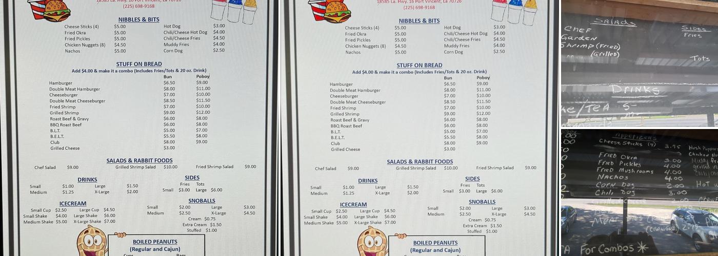 Scivicque's Cafe Menu