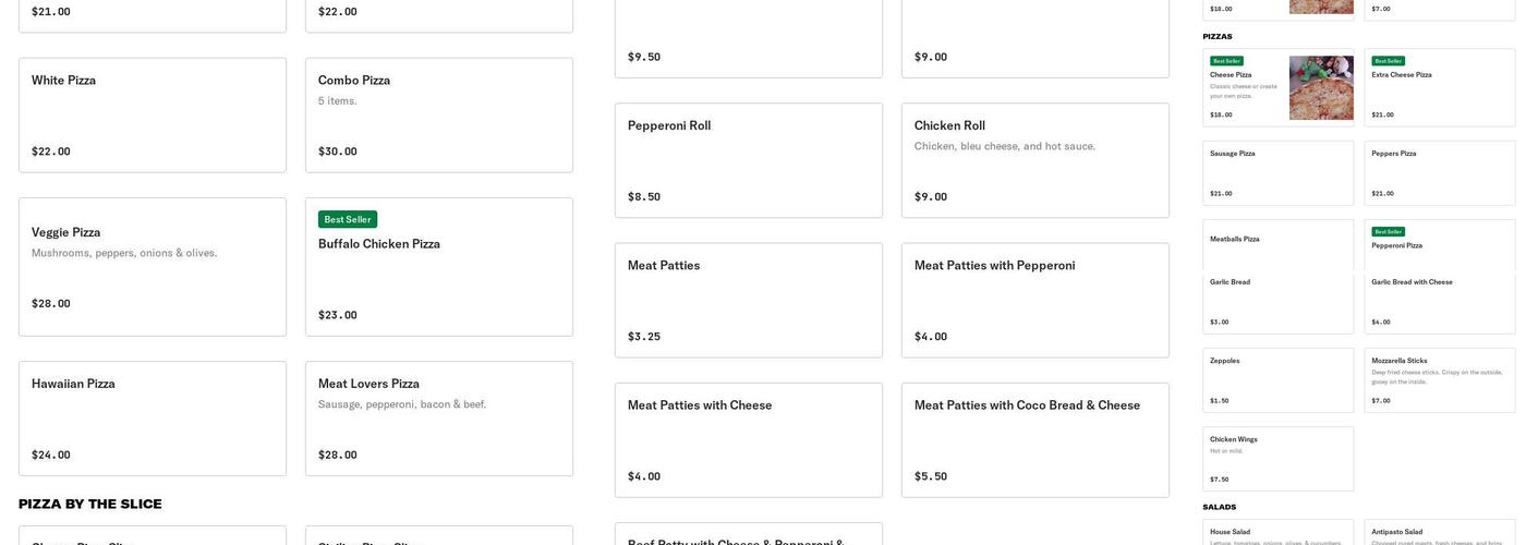 Circle Pizza Menu
