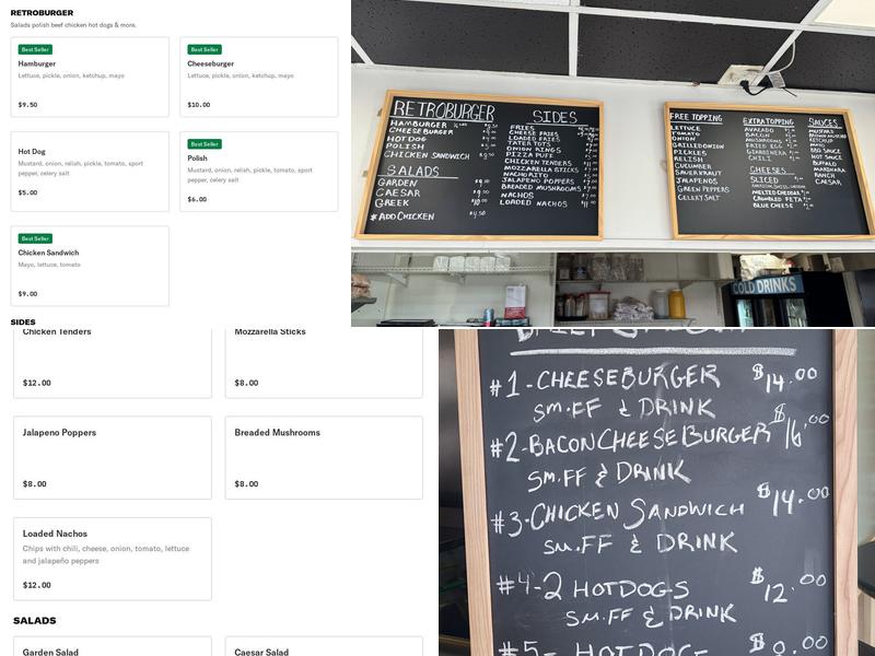 Retro Burger Menu