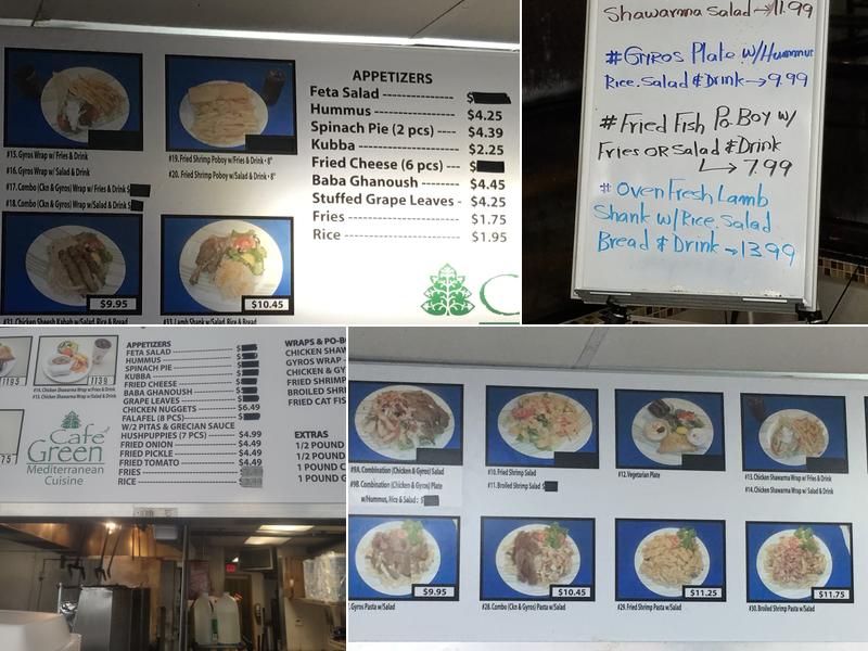 CAFE GREEN Menu