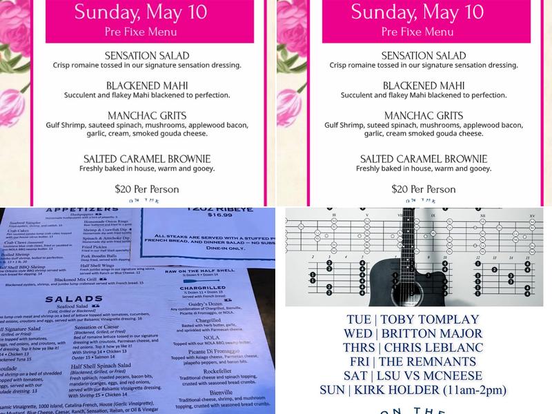 On The Half Shell Menu