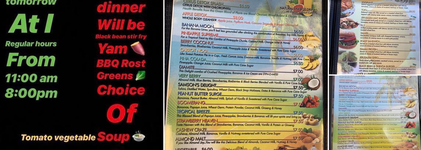 Daisy's Catering Cafe Menu