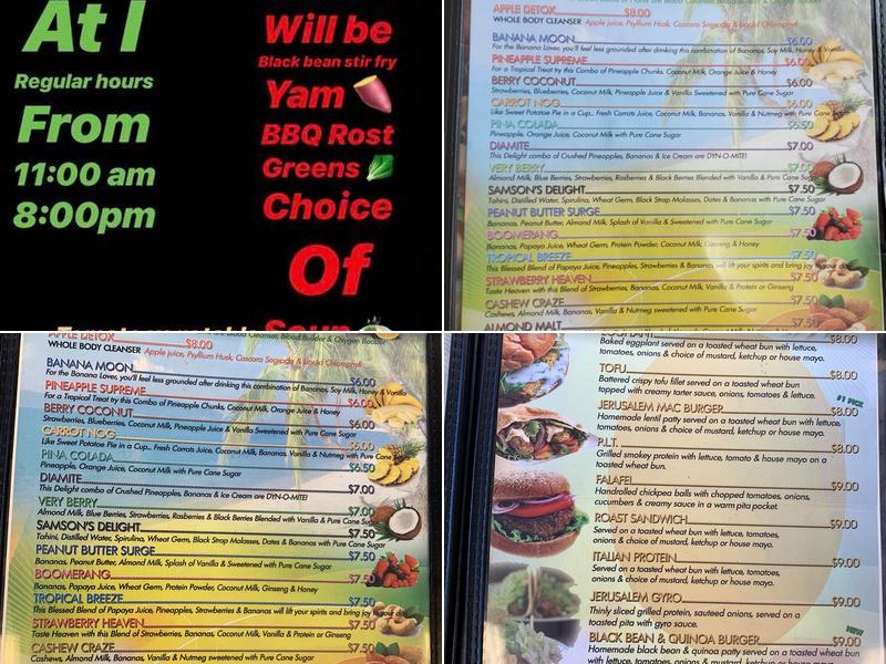 Daisy's Catering Cafe Menu