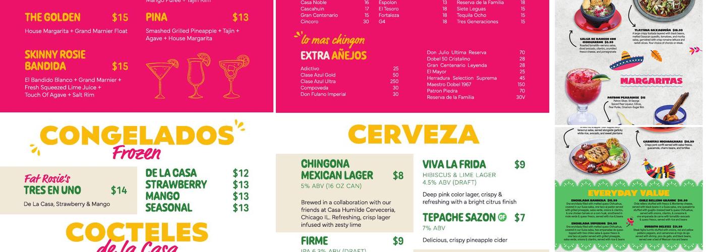 Fat Rosie's Taco & Tequila Bar Menu