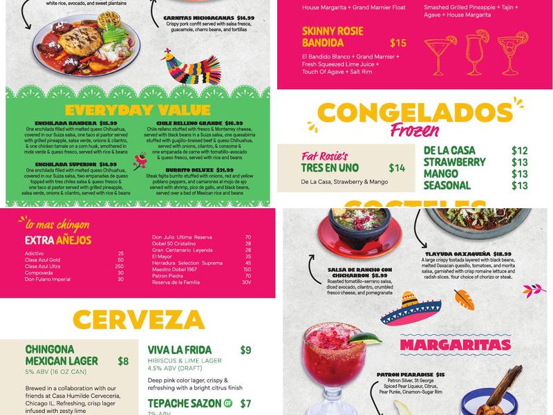 Fat Rosie's Taco & Tequila Bar Menu