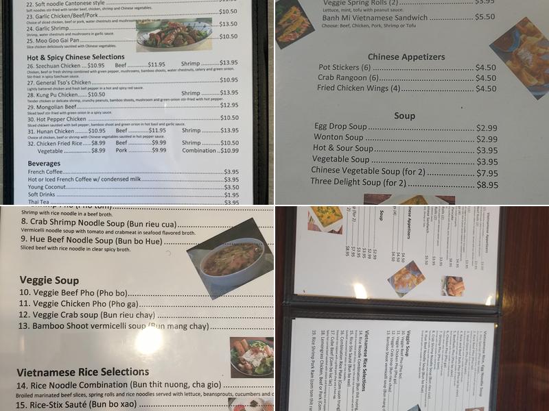 What The Phở Menu