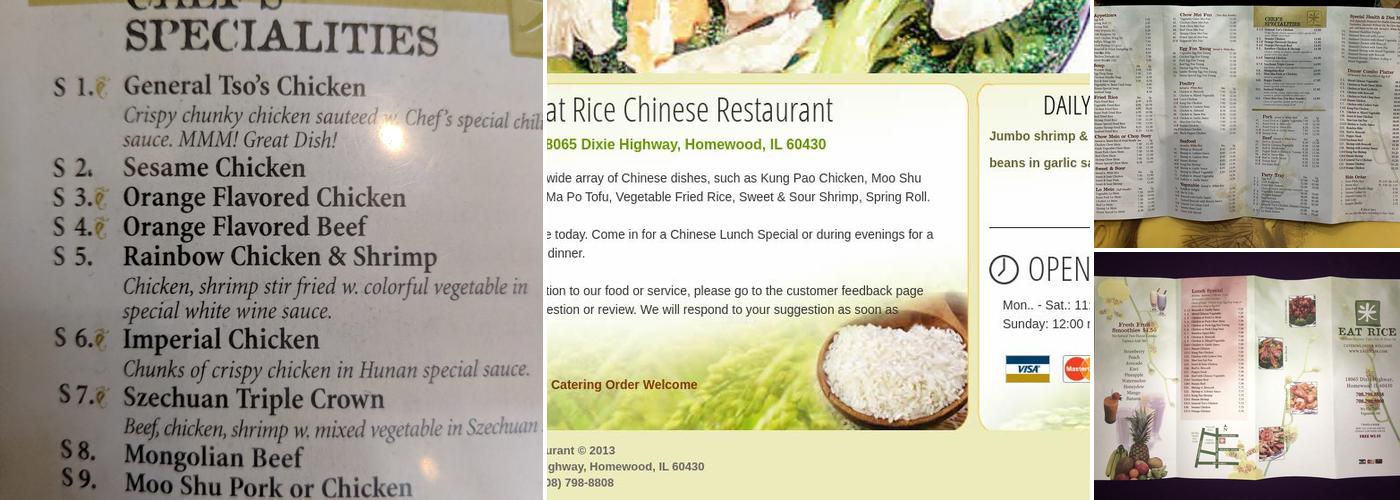 Eat Rice Menu