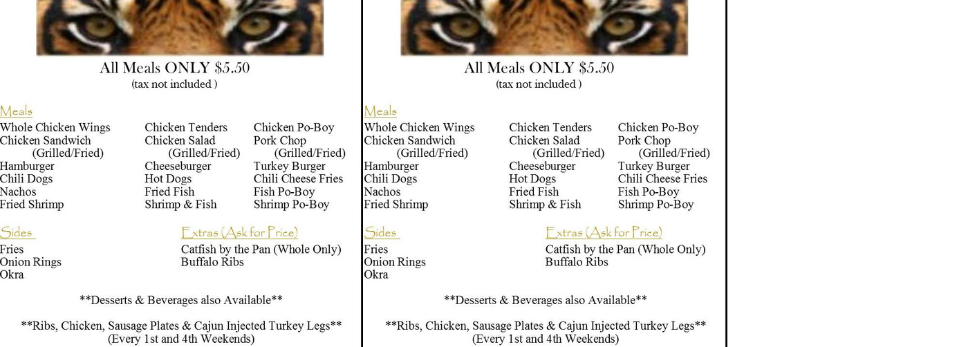 Hut Menu