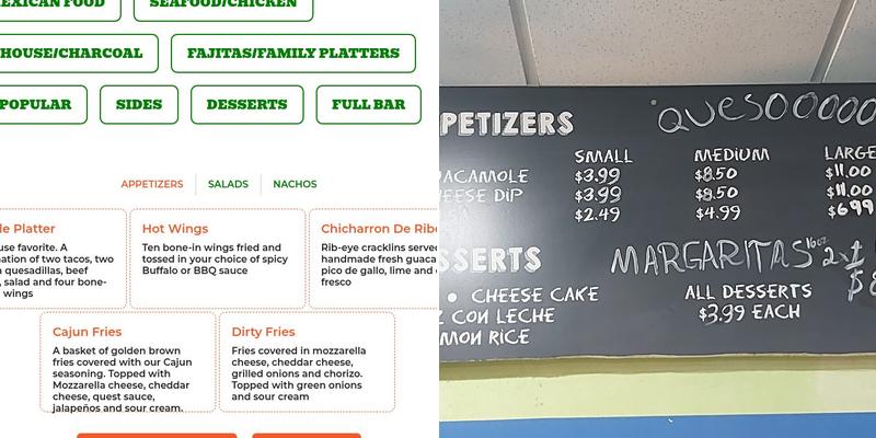 El Jarrito Fresh Mex Menu
