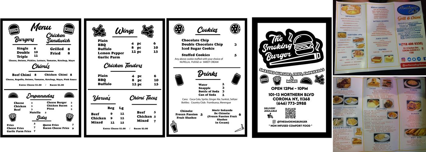 The Smoking Burger Menu