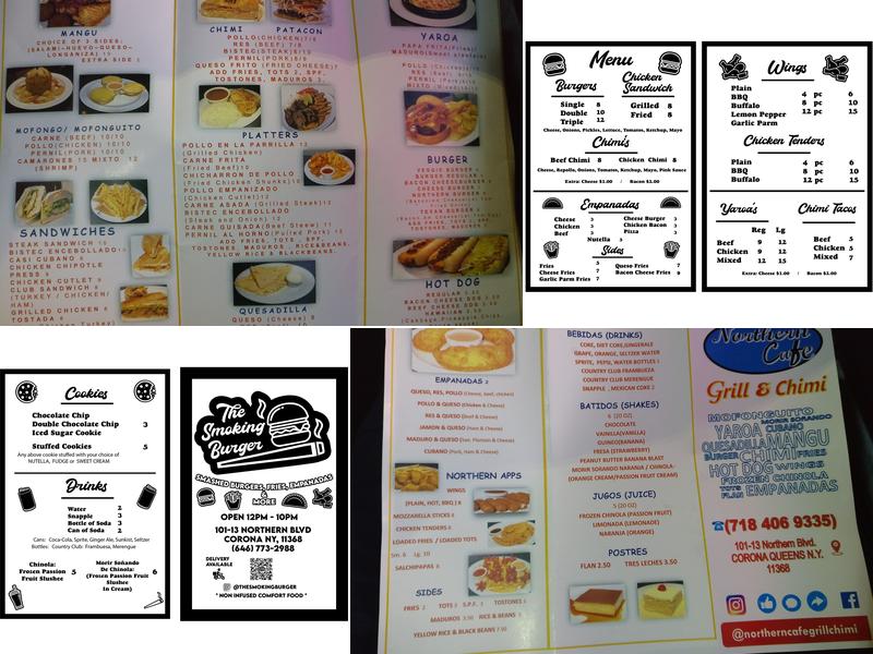 The Smoking Burger Menu