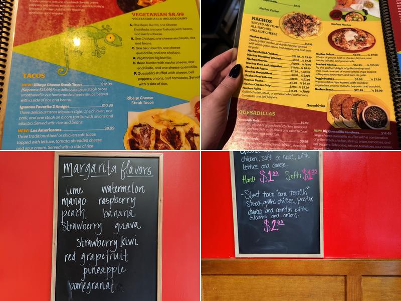 Iguana's Mexican Restaurant Menu