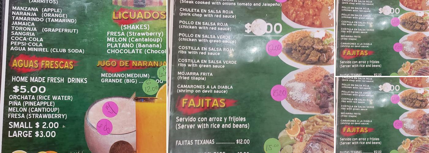 El Rey Del Taco Menu