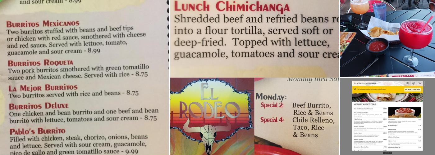 El Rodeo 5 Menu