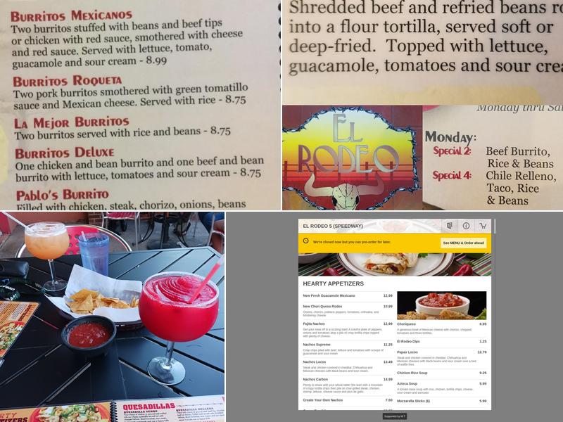 El Rodeo 5 Menu