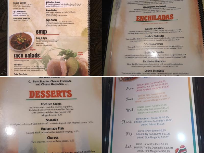Luciana's #2 - Keystone Crossing Menu