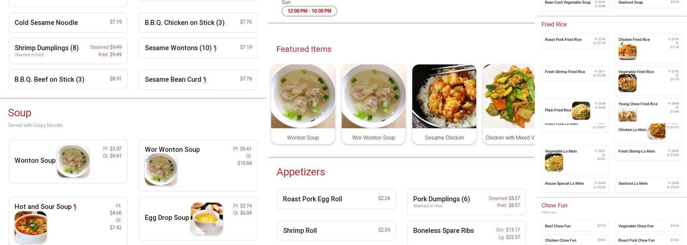 Keilly Menu