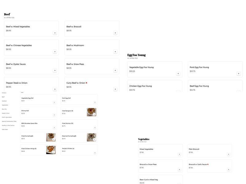 China Garden Restaurant Menu