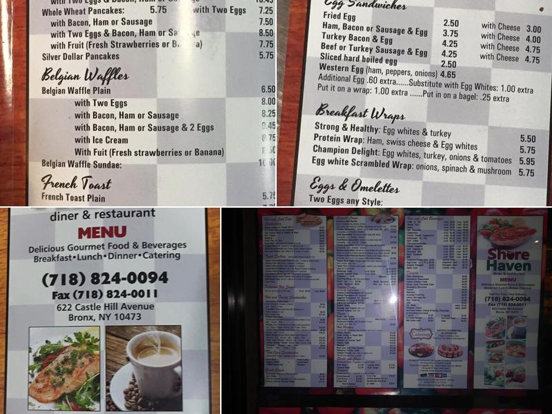 Shore Haven Diner Menu