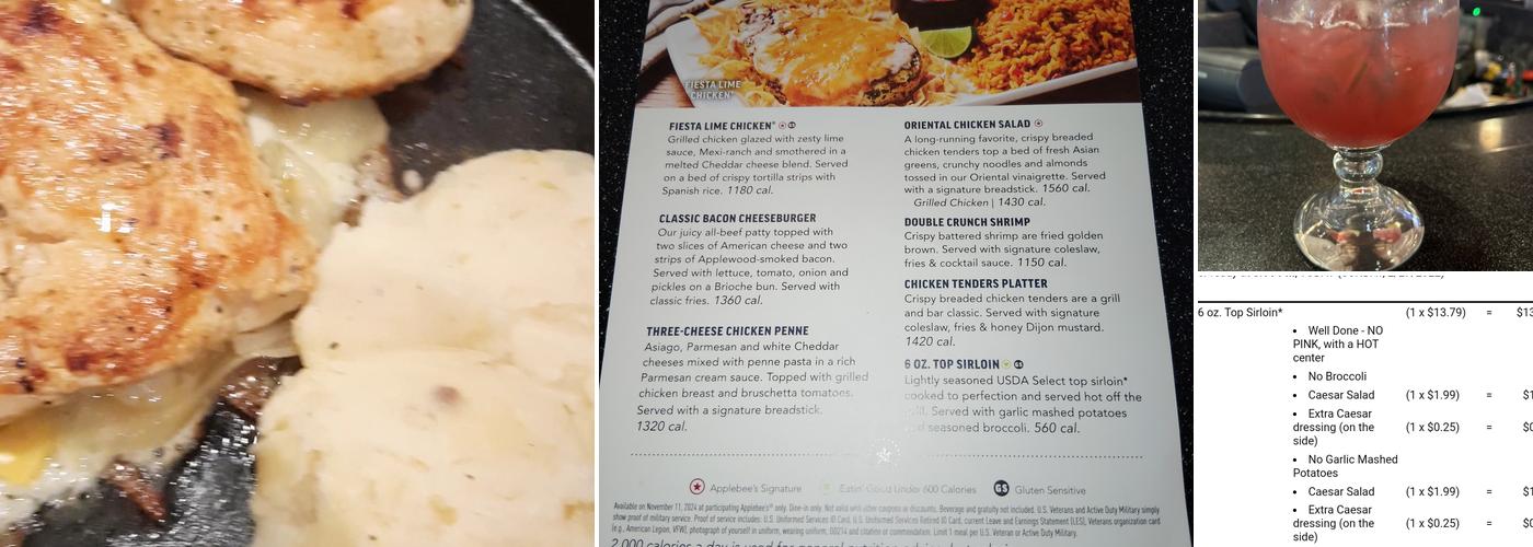 Applebee's Grill + Bar Menu