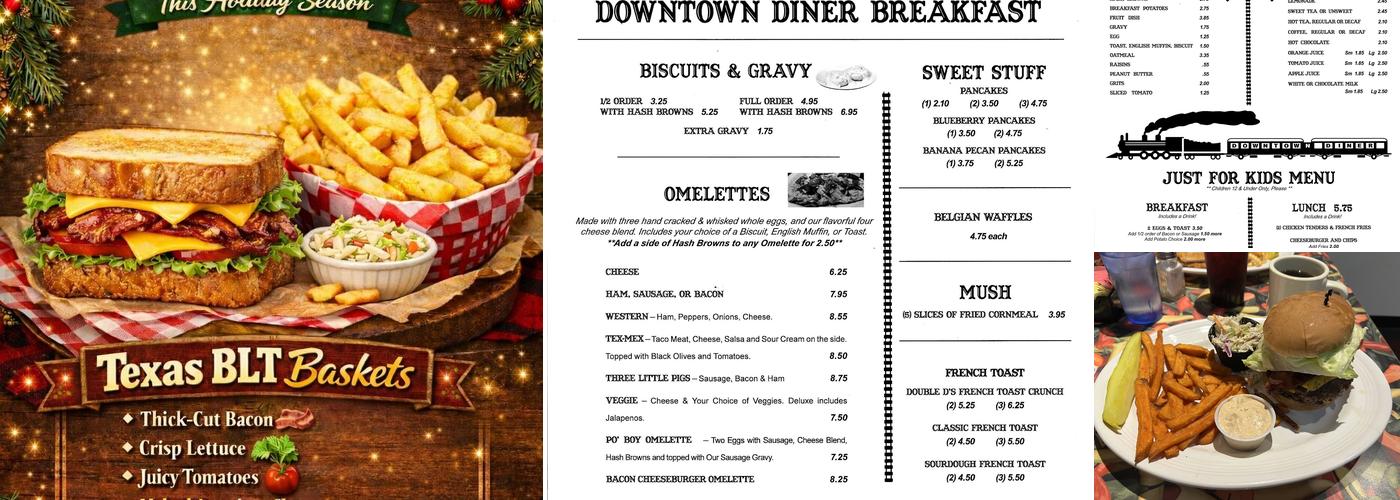 Downtown Diner Menu