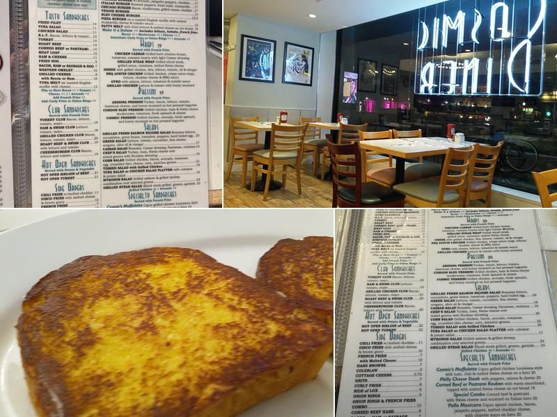 Cosmic Diner Menu