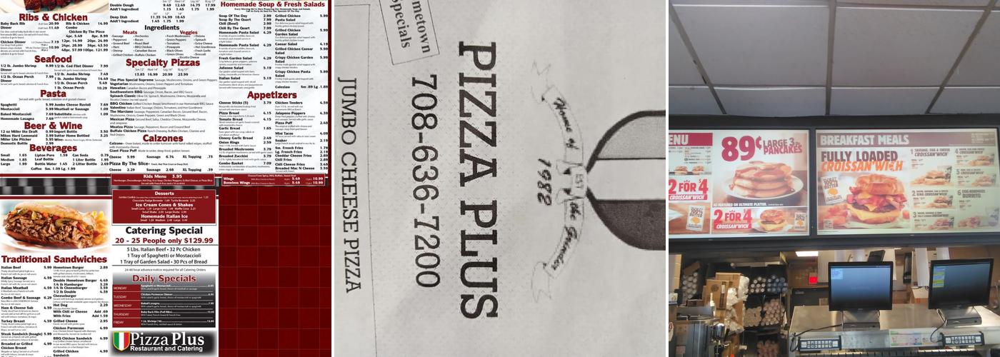 Pizza Plus Menu