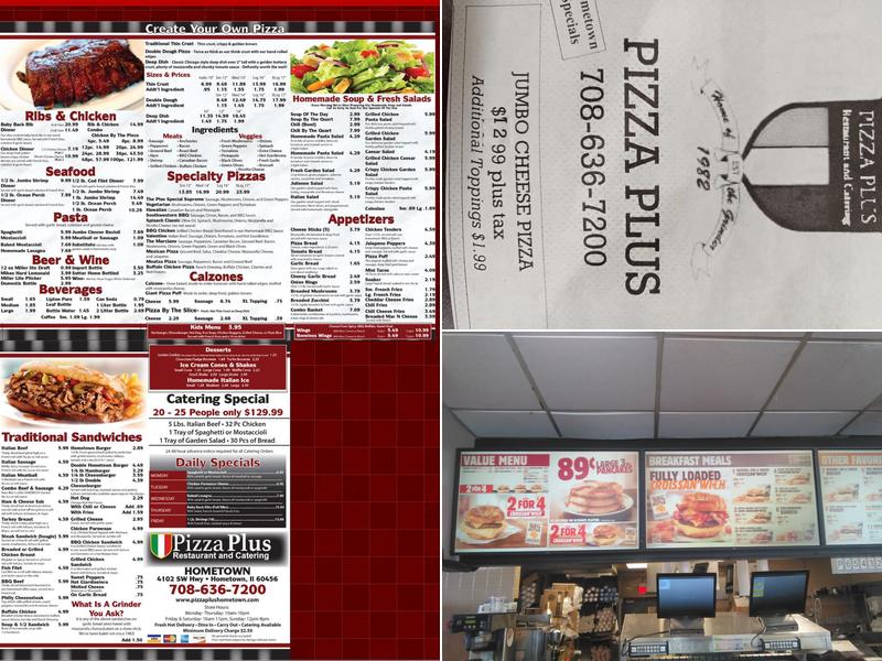 Pizza Plus Menu