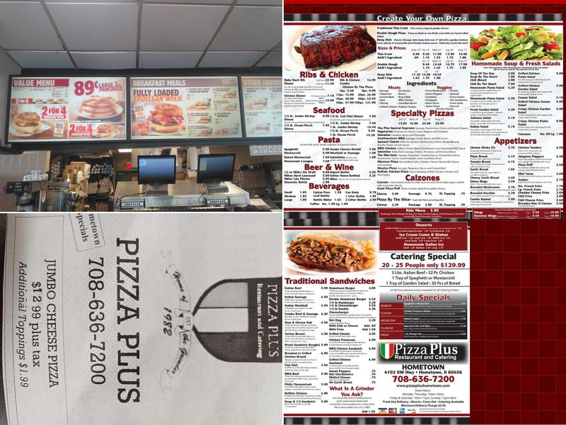 Pizza Plus Menu