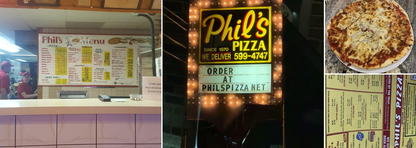 Phil's Pizza Menu
