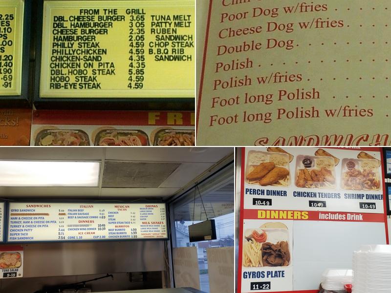 Poor Dog Inc Menu