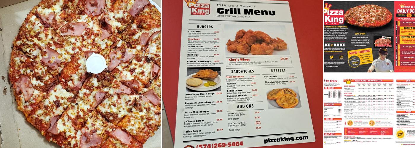 Pizza King Menu