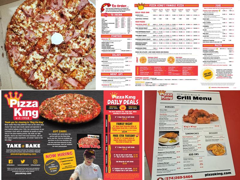 Pizza King Menu