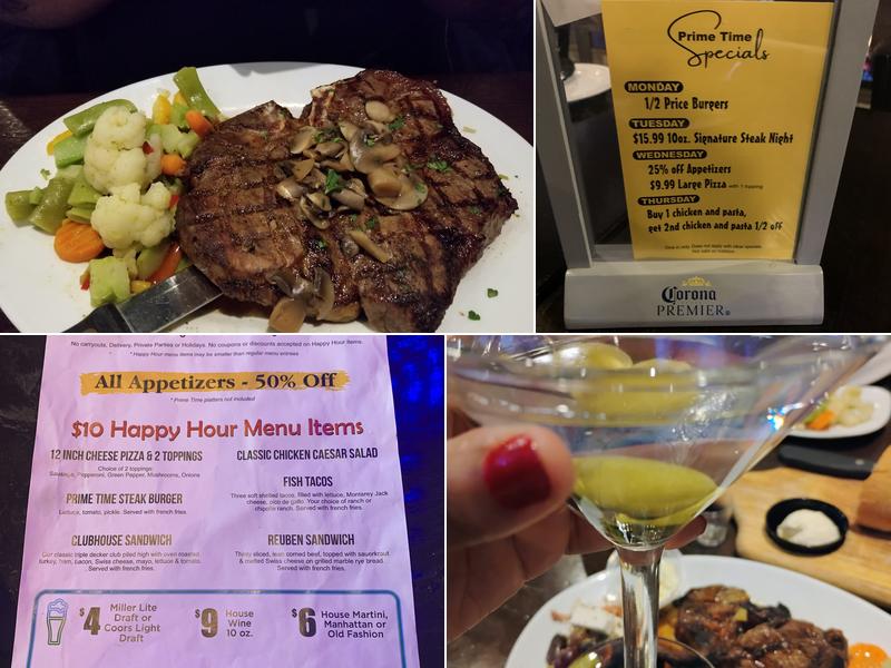 Prime Time Restaurant Menu