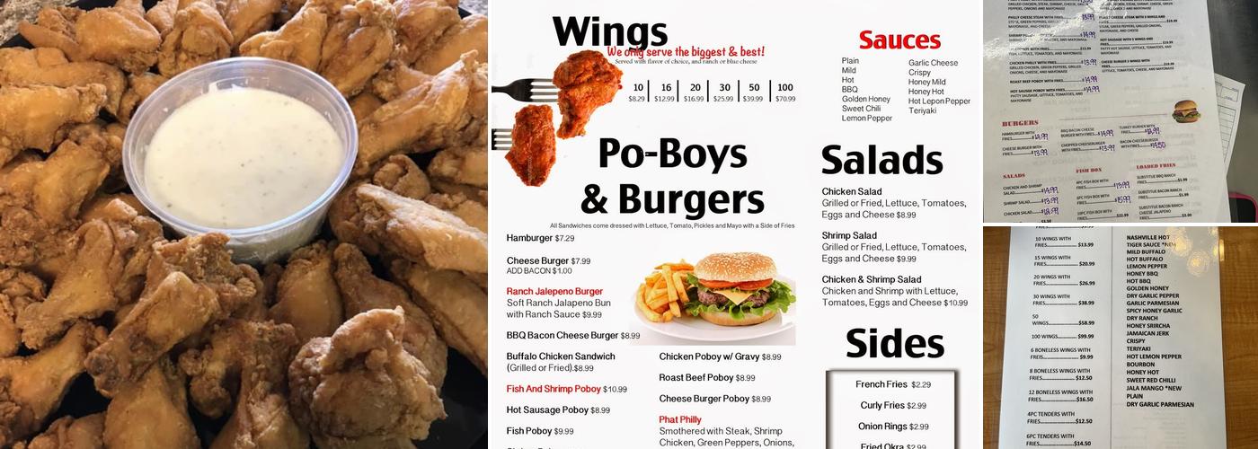 Chef's Hot Wings Menu