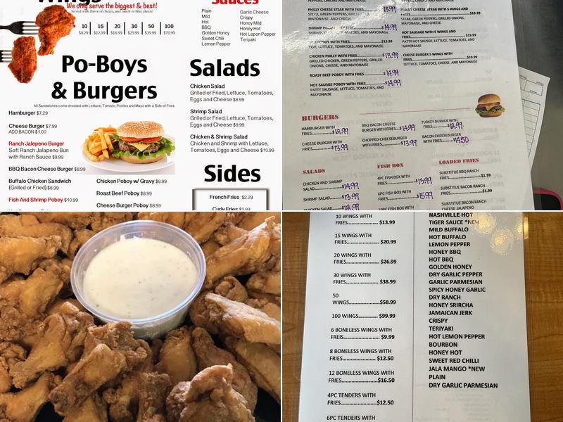 Chef's Hot Wings Menu