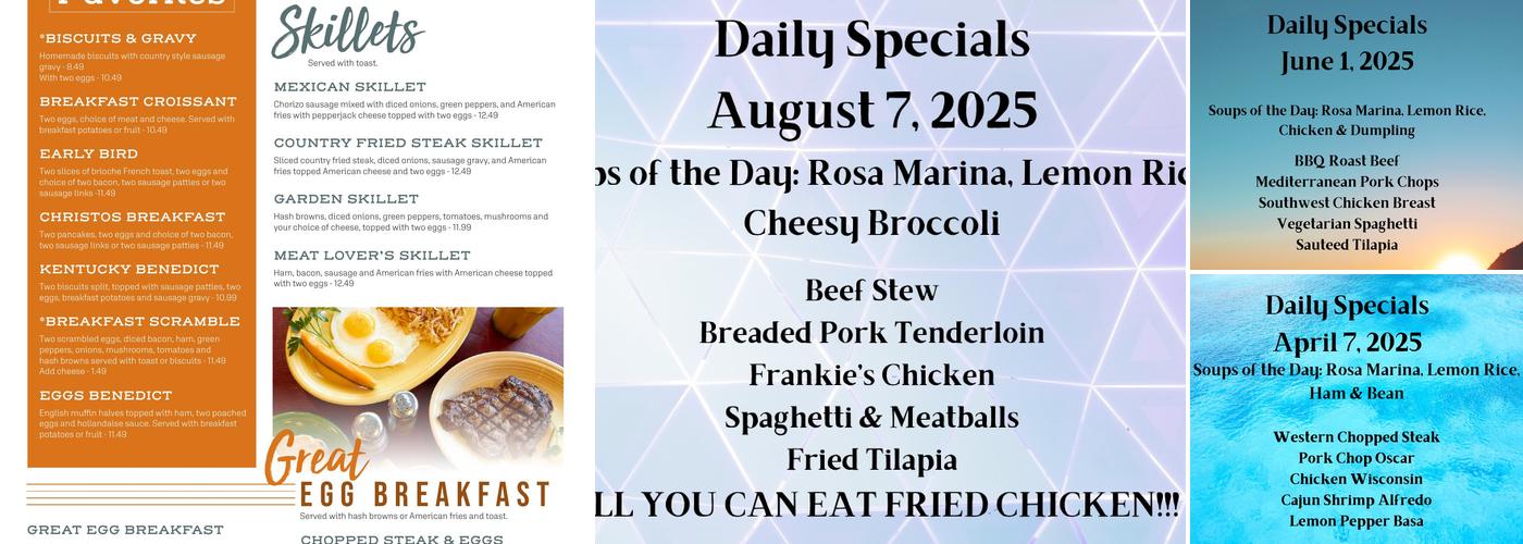 Christos Family Dining Menu