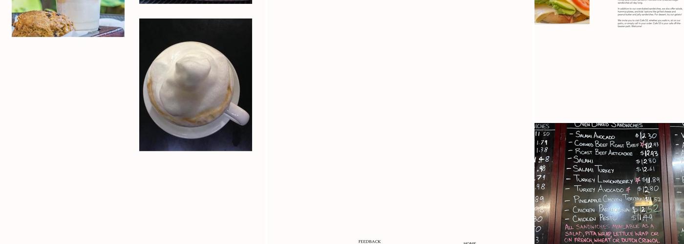 Cafe 53 Menu