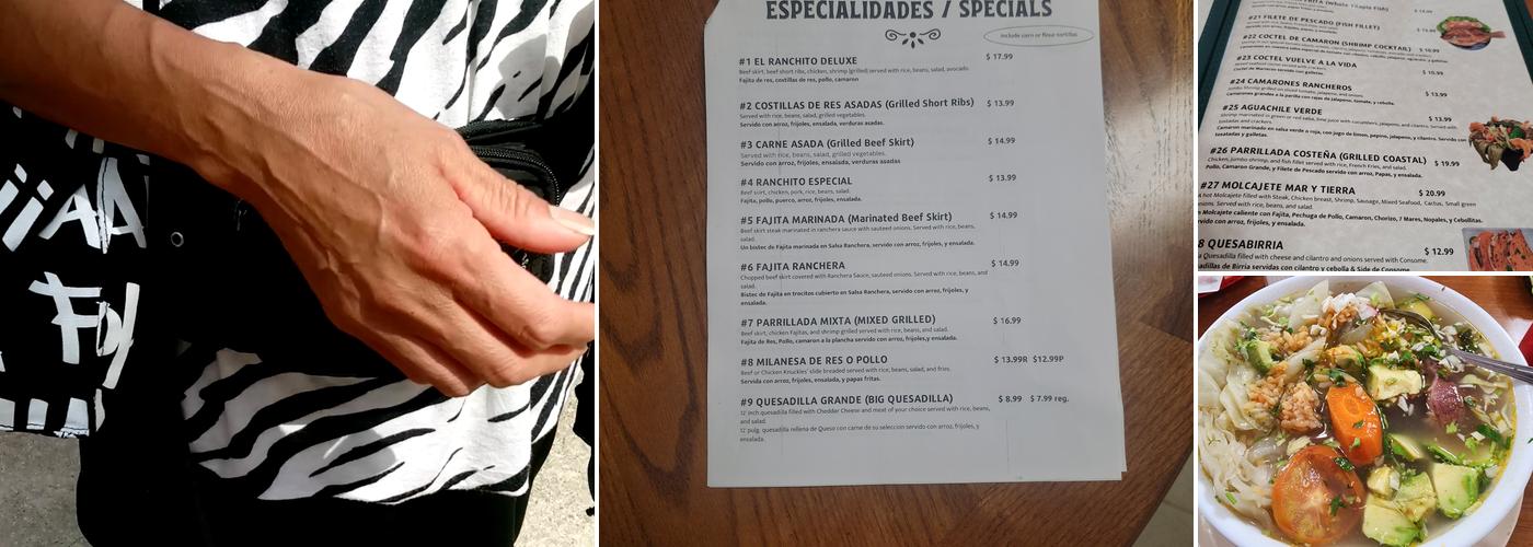 El Ranchito Menu