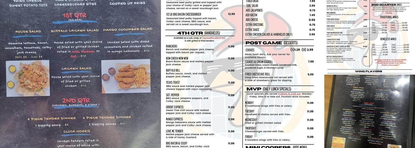 Coop DeVille Hammond Menu