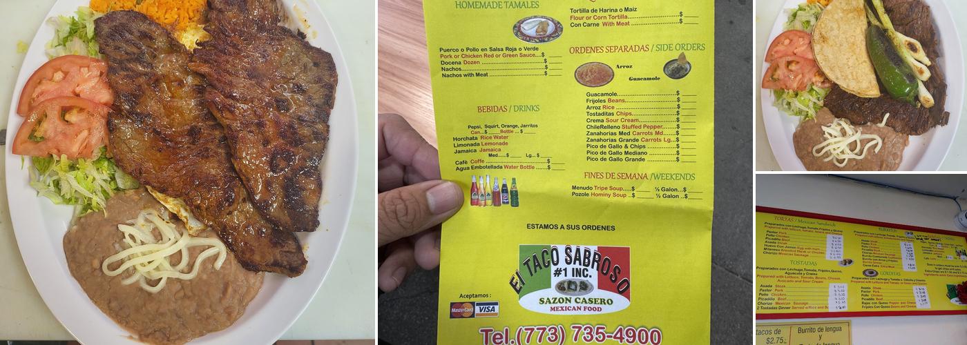 El Taco Sabroso Menu