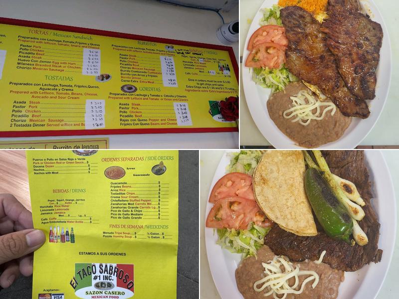 El Taco Sabroso Menu