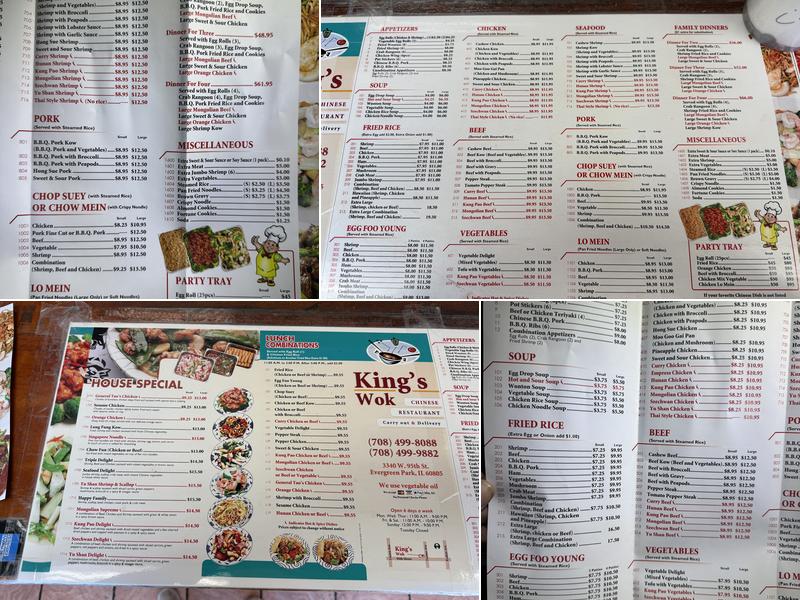 King's Wok Menu