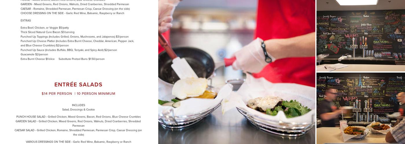 Punch Burger Menu