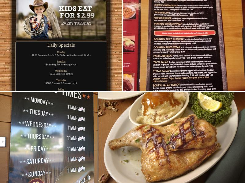 Texas Corral Menu