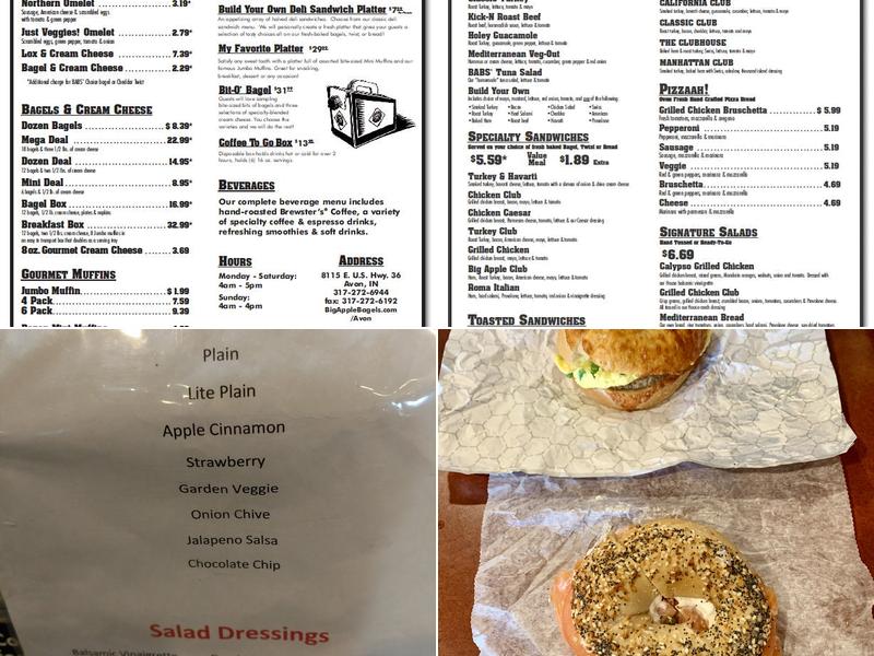 Big Apple Bagels Menu