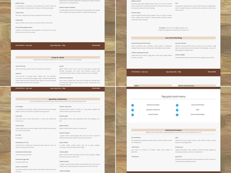 Flap Jacks of Oak Lawn Menu